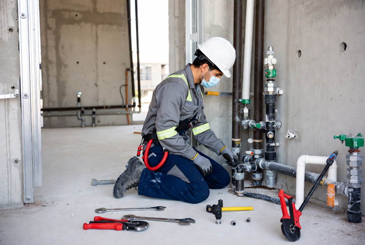 Plumbing Contractor Software using construction software on site