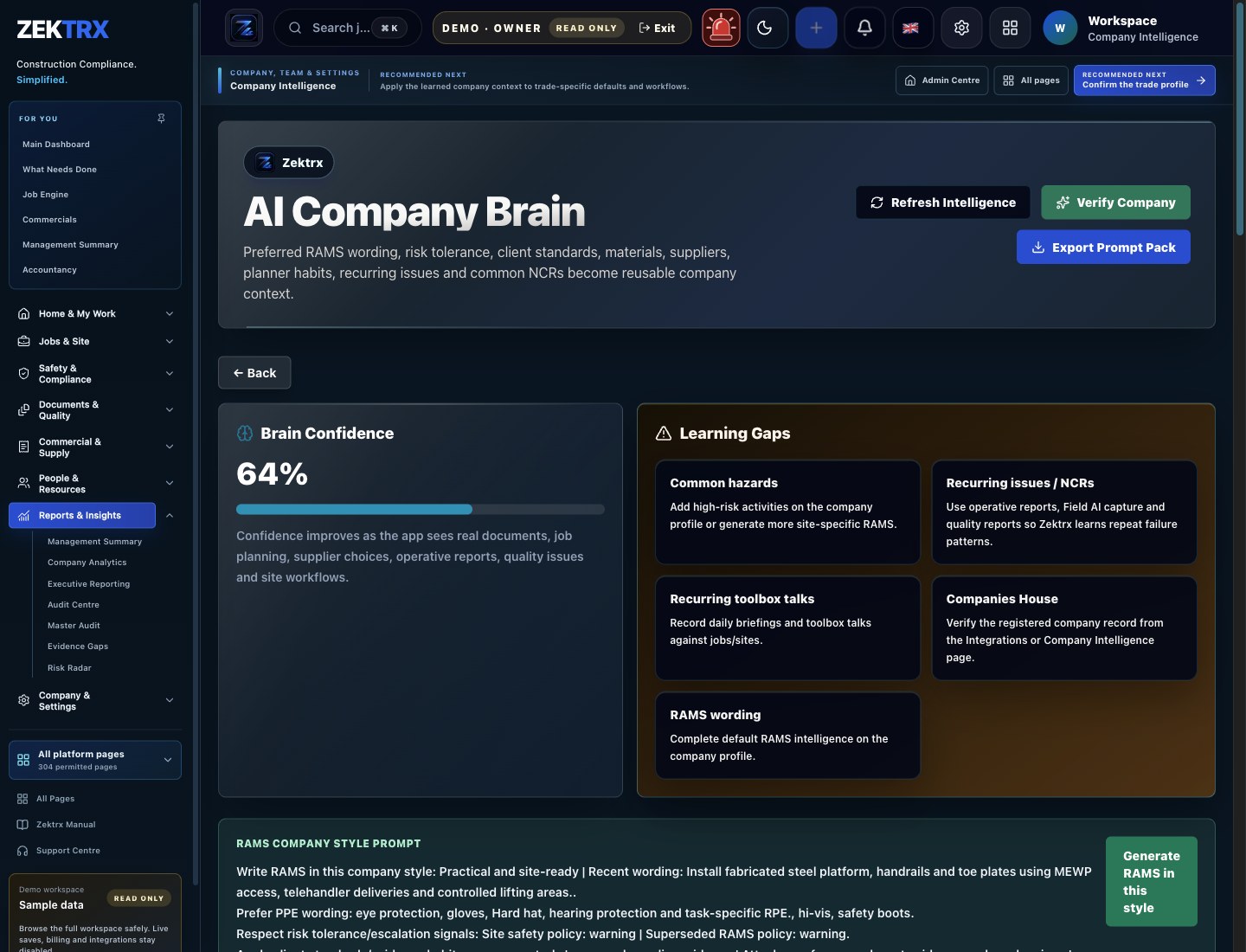 AI & Automation screen preview
